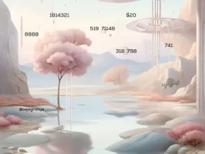 A imagem retrata um cenário sereno com cores suaves, simbolizando a jornada em busca do propósito de vida. No centro, códigos numéricos de Grabovoi flutuam harmoniosamente, destacando sua importância na transformação pessoal. A imagem transmite uma atmosfera tranquila, refletindo a filosofia de Grabovoi e sua capacidade de proporcionar significado e harmonia à jornada de vida.