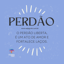 Post para instagram frase perdão moderno azul